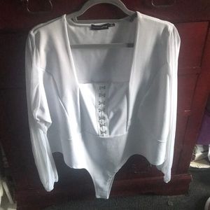 PrettyLittleThing white bodysuit